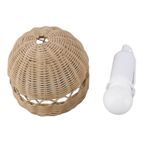 Tomotato Bohem Modern Dokuma Rattan, Rattan Kolye Işık Modern İskandinav Tarzı El Dokuma Rattan Çocuk Odası için Asılı Aydınlatma Aile Yanı Fotoğraf Sahne (A-01)