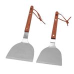 Tomotato Izgara Spatula Açık Hava Izgarası Için Düz Metal Spatula Paslanmaz Çelik Spatula Mutfak Izgara Aksesuarları Açık Barbekü Için Isıya Dayanıklı Teppanyaki(#3)