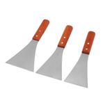 Tomotato Izgara Spatula Açık Hava Izgarası Için Düz Metal Spatula Paslanmaz Çelik Spatula Mutfak Izgara Aksesuarları Açık Barbekü Için Isıya Dayanıklı Teppanyaki(#4)