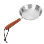 Tomotato Paslanmaz Çelik Kızartma Tavası, Yapışmaz Yumurta Tava Kızartma Tavası Indüksiyon Fırın Güvenli Mutfak şefin Tava Ev Restoran Için İndüksiyon Ocak(12cm)
