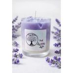 Tomris Hatun Ice Lavender Latte Mum, Soya Wax ve Jel Mum, Lavanta Kokulu