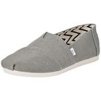 TOMS Erkek Alpargata Klasik Spor Ayakkabı, Vetiver Gri Miras Kanvas, 43 EU