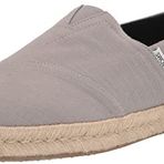 TOMS Kadın Alp Halat 2.0 Düz Loafer, Çiseleyen Gri, 8.5