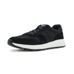 TOMS Trvl Lite Retro erkek spor ayakkabısı, Su geçirmez siyah süet vintage fitilli kumaş, 43 EU