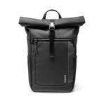 tomtoc Rolltop Sırt Çantası Erkek Kadın için 25L–30L, Su Geçirmez Okul ve Günlük Sırt Çantası, 17,3 inç Laptop Bölmeli Büyük Seyahat Backpack, Üniversite İş Bisiklet Seyahat Yürüyüş, Siyah
