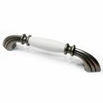 Tomurcuk 128 Gümüş Desensiz 000 Beyaz Porselen Kulp