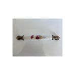 Tomurcuk 12,8cm - %100 Porselen 128 mm Çiçek Desenli Çekmece, Mutfak Dolap Kulpu