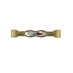 Tomurcuk 198-41-128-16 Altın Beyaz 128 mm Porselen Mobilya Kulbu