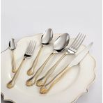 Tomurcuk Home Royal Mademoıselle Diana 36 Parça Kaşık Çatal Bıçak Takımı - Gold - Altın