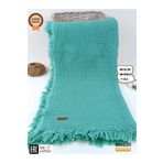 Tomuycuk %100 Pamuklu 4 Kat Müslin Bebek Battaniyesi 90x120 Cm - Mint Yeşili Mevsimlik Bebek Örtüsü - Oscar