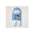 Tomuycuk %100 Pamuklu Unisex Bebek Kundağı - Mavi & Ördekli Ayaklı Dış Kundak