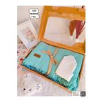 Tomuycuk 4 Kat Müslin Mint Yeşil Saçaklı Bebek Battaniyesi 100x120 Cm- %100 Pamuklu & Çok Amaçlı Battaniye
