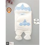 Tomuycuk Fistolu Lüks Erkek Bebek Ayaklı Kundak Ekru-Mavi - 0 - 1 Yaş - Ekru - Mavi