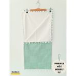 Tomuycuk Kız Erkek Bebek Battaniyesi Pike %100 Pamuklu Doğal Organik Uyku Çift Taraflı Örtü 86X86CM - Yeşil - 0 - 2 Yaş