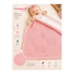 Tomuycuk Pembe Kız Erkek Bebek Battaniyesi Pike%100 Pamuklu Doğal Organik Uyku Çift Taraflı Örtü 86x86cm