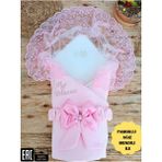 Tomuycuk Sahra Taçlı My Princess Kız Bebek Kundak Pembe - 0 - 1 Yaş