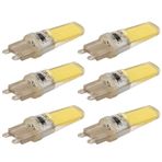 Tomvorks G9 LED Ampul, 360 Derece Isı Dağıtımı, Enerji Verimli, 50.000 Saat Ömür, Profesyonel G9 LED Ampul, Duvar Lambaları Ev Ofis Ticari Vb Için Masa Lambaları Değiştirme, 6 Adet (Beyaz