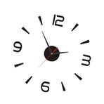 Tomvorks MODERN SİYAH DIY DUVAR SAATI SESSİZ AKRİLİK ÇERÇEVESİZ AVRUPA TARZI 3D 40CM TASARIM