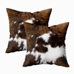 TOMWISH 2'li Paket Kırlent Kılıfı Noel İnek Derisi Baskı Batı 18x18 Yastık Kılıfı, Dekoratif Kırlent Yastık Kılıfları Ev Oturma Odası Kanepe Yatak Odası için Yastık Kılıfları