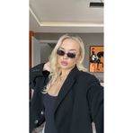 TomyHelf Şeffaf Çerçeve Siyah Cam Gold Detaylı Güneş Gözlüğü