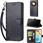 TOMYOU Honor X50 5G / X9b / Magic 6 Lite için cep telefonu kılıfı, kapaklı deri kılıf cüzdan çanta Case [mıknatıslı kilit] koruyucu kılıf Honor X50 5G / X9b / Magic 6 Lite ile uyumlu siyah