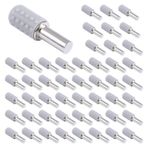 TONAUP 50'li paket raf braketi, 5 mm raf tutucu, kaymaz kauçuk kapaklı, paslanmaz çelik raf braketleri, cam için raf braketleri, ahşap raf, dolap, kitaplık