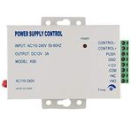 toncont K80 12V 3A Güç Kaynağı Kontrolü Görüntülü Kapı Telefon Sistemi ve Video İnterkom Girişi AC 110-240V Destek NO/NC Elektrikli Kapı Kilidi ve Çıkış Düğmesi Video Kapı Zili Güç Kaynağı