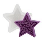 Tone Fun Mum Yapımı için Yıldız Şekilli Mum Silikon Kalıplar, Reçine, Aromaterapi Mumları, El Yapımı Mum Sabunu, Ev Dekorasyonu, El Sanatları, Fondan, Çikolata, Kek (9,0x9,0x2,7 cm)