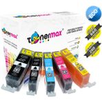 Toner Türk Canon PGI-525 Pgbk / CLİ-526 Cmyk Set Muadil Kartuş - Renkli