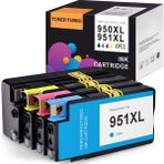 Toner Türk Hp 950XL-HP 951XL 4 Renk Muadil Kartuş Pro 276/251/8100/8600/8610 - Renkli - Siyah