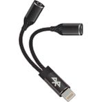Tonex Sx-06 2in1 Lightning To 3.5mm Aux + Lightning Çoklayıcı Adaptör Kablo - Siyah