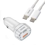 Tonex Ta-38W Pd + Usb-A Type-C To Type-C Kablolu Araç İçi Şarj Aleti Set