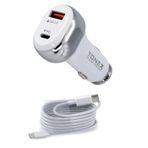 Tonex Ta-41W Pd + Usb-A Type-C To Type-C Kablolu Araç İçi Şarj Aleti