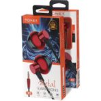 Tonex X2 Süper Bass Metal 3.5mm Kulaklık Süper Ses Kalitesi - Kırmızı - Siyah