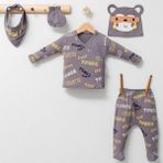 Tongs Baby Man Bebek Zıbın Seti 4426 - 0 - 3 Ay - Gri