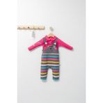 Tongs Colorful Autumn Bebek Salopet Takım Antrasit - 3 - 6 Ay