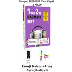 Tonguç 1'den 2'ye Hazırlık Seti 3 Kitap Yeni Kapak Set Uzay A,+emoji Kalem H 2026-2027 Maarif Modeli