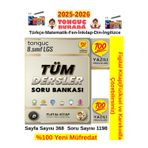 Tonguç 2025-2026 8.Sınıf Tüm Dersler(M-F-T-İ-D-İ)Figital Fiziksel Karekod Soru Bankası+Android Kalem