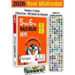 Tonguç Akademi 5'ten 6'ya Hazırlık Seti 2026 3 Kitap Yaz Tatili 5. Sınıf Tekrar 6. Sınıf Konu Özetli Ingilizce Kartlar