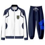 Tongyundacheng Anime kazak ceket rahat pantolon Seishiro Nagi/Isagi Yoichi Cosplay Hoodie beyaz spor kazak Zip ile 3D baskılı Casual Tops erkekler kadınlar için, Tip 2, XL
