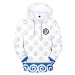 Tongyundacheng Anime Sakata Gintoki Hoodie Shimura Shinpachi/Kagura Cosplay Kapüşonlu Sweatshirt 3D Baskılı Sweatshirt Anime Cosplay Hoodie Erkekler Kadınlar için, tip 1, 4XL