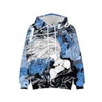 Tongyundacheng Anime Sweatshirt Cepli Sakamoto Taro/Asakura Shin Cosplay Hoodie Anime Baskı Kapüşonlu Sweatshirt Şık Sokak Sporları Erkekler Kadınlar için Üstler, tip 4, XXS