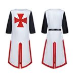 Tongyundacheng Cadılar Bayramı ortaçağ kostümleri tam Set şövalyeleri Templar Cosaply kıyafet Hoodies elbise Cosplay pelerinler yetişkin için