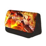 Tongyundacheng Kamado Nezuko Anime Kalem Kutusu, Agatsuma Zenitsu Kanroji Mitsuri Rengoku Kyoujurou Çizgi Film Baskılı Kalem Kılıfı Kırtasiye Düzenleyici Çanta Erkek Kız Gençler için, Rengoku