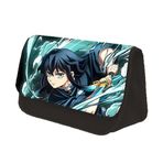 Tongyundacheng Kamado Nezuko Anime Kalem Kutusu, Agatsuma Zenitsu Kanroji Mitsuri Rengoku Kyoujurou Çizgi Film Baskılı Kalem Kılıfı Kırtasiye Düzenleyici Çanta Erkek Kız Gençler için, Tokitou