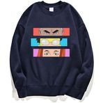 Tongyundacheng Mark Grayson Anime Hoodie Omni adam yuvarlak boyun kazak Atom Eve kostüm Hoodie 3D baskılı sonbahar/kış üst moda sokak kazak erkekler kadınlar için, lacivert mavi, 3XL