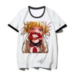 Tongyundacheng My Hero Academy Tişört Üst Gömlek Kısa Kollu Anime Karakteri Himiko Toga Cosplay Tişörtleri 3D Baskı Yaz Günlük Anime Gömlek Tişört Üst Unisex, Tip 2, S