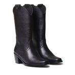 Toni Pons Kadın Bot Ubeda Leather Cowboy Ankle Boots Wıth Heel, Siyah, 38
