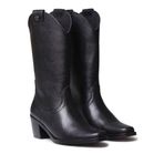Toni Pons Kadın Bot Ubeda Leather Cowboy Ankle Boots Wıth Heel, Siyah, 39