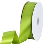TONIFUL 1-1/2 inç (40 mm) x 100 Yard Adaçayı Yeşili Geniş Saten Kurdele Hediye Paketlemek için Katı Kumaş Kurdele Sandalye Kuşağı Sevgililer Günü Düğün Doğum Günü Partisi Dekorasyon Saç Çiçek El İşi Dikiş